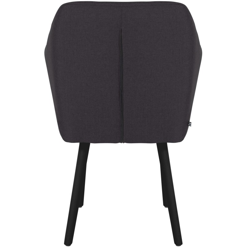 Silla de visita Utrecht en tela negra