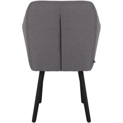 Silla de visita Utrecht en tela negra y gris oscuro