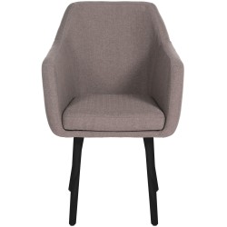 Silla de visita Utrecht en tela negra topo