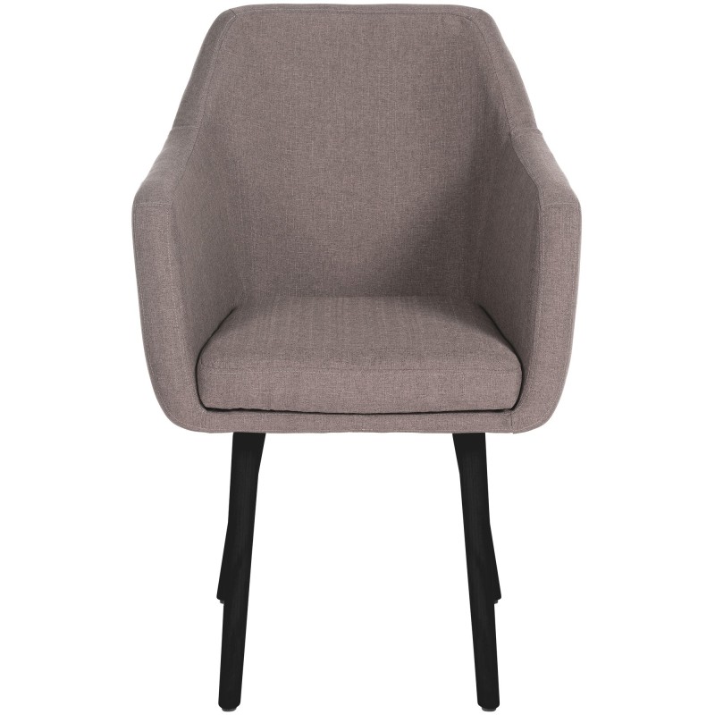 Silla de visita Utrecht en tela negra topo