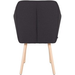 Silla de visita Utrecht en tejido natura negro