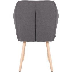 Silla de visita Utrecht en tejido natura gris oscuro