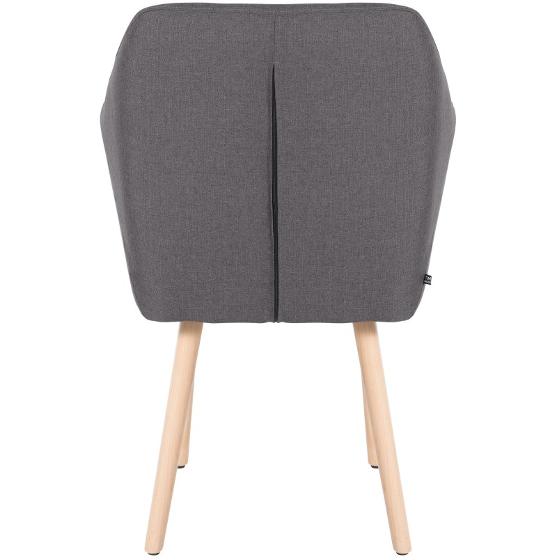 Silla de visita Utrecht en tejido natura gris oscuro