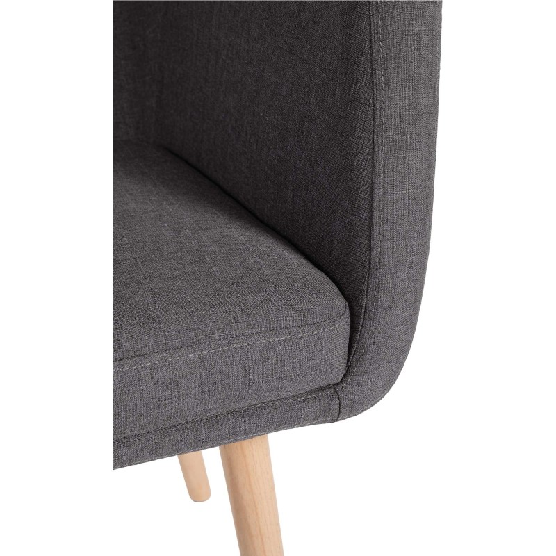Silla de visita Utrecht en tejido natura gris oscuro