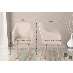 Silla de visita Utrecht en tejido natura beige
