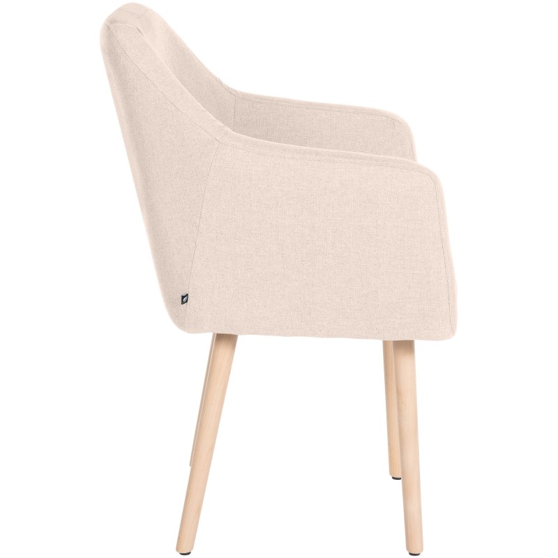Silla de visita Utrecht en tejido natura beige