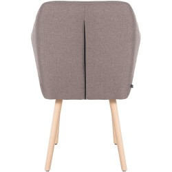 Silla de visita Utrecht en tejido natura color topo