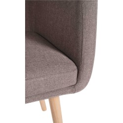 Silla de visita Utrecht en tejido natura color topo