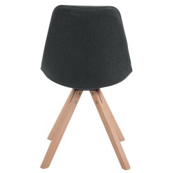 Juego de 4 sillas de visita Toulouse en tejido Square Natura gris oscuro