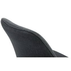 Juego de 4 sillas de visita Toulouse en tejido Square Natura gris oscuro