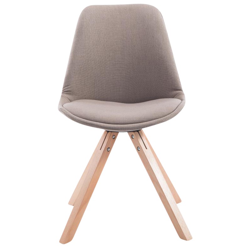 Juego de 4 sillas de visita Toulouse en tejido Square Natura color topo