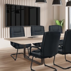 Silla de visita Attila negra/negra