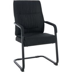 Silla de visita Anubis XL en tejido negro/negro