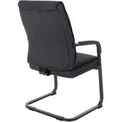 Silla de visita Anubis XL en tejido negro/negro