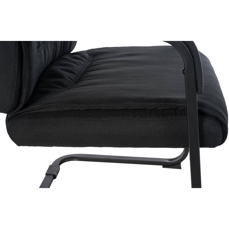 Silla de visita Anubis XL en tejido negro/negro