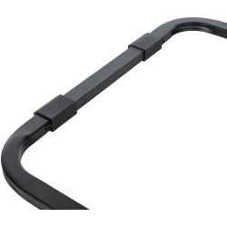 Silla de visita Anubis XL en tejido negro/negro