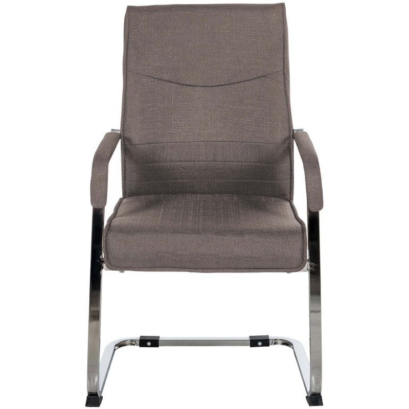 Juego de 2 sillas de visita Hobart en tela gris oscuro