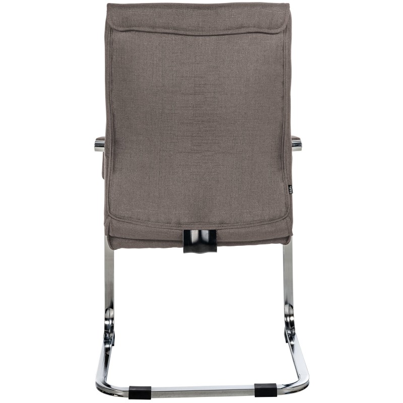 Juego de 2 sillas de visita Hobart en tela gris oscuro