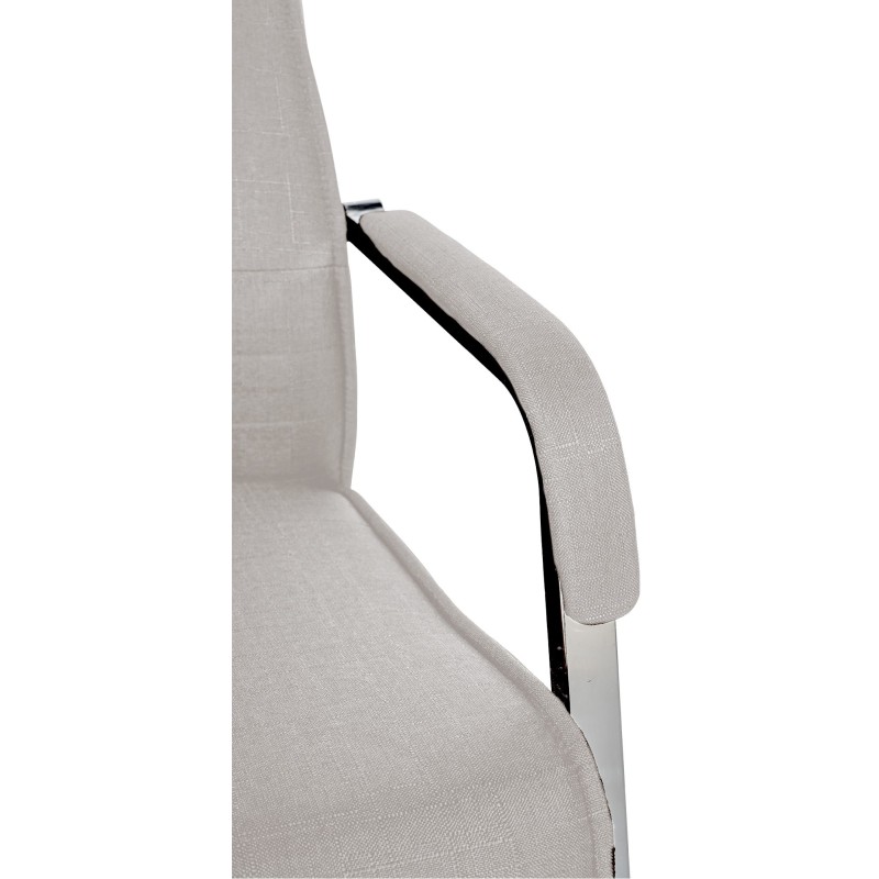 Juego de 2 sillas de visita Hobart en tela gris