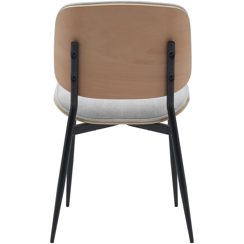 Silla de visita Tiffin en tela natural/crema