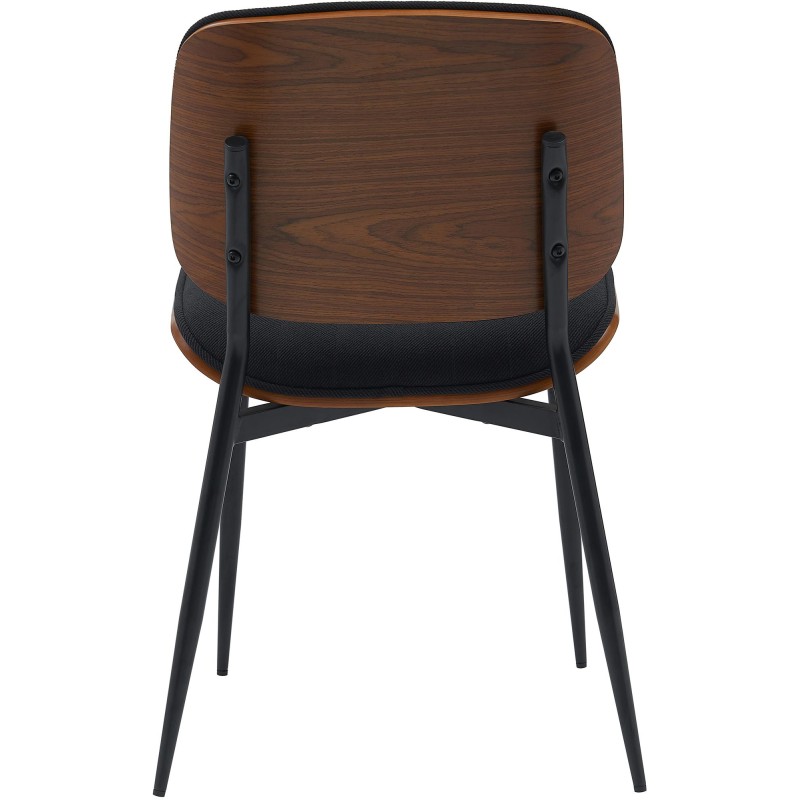 Silla de visita Tiffin en nogal/tela negra