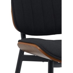 Silla de visita Tiffin en nogal/tela negra