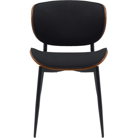 Silla de visita Enid en nogal/tela negra