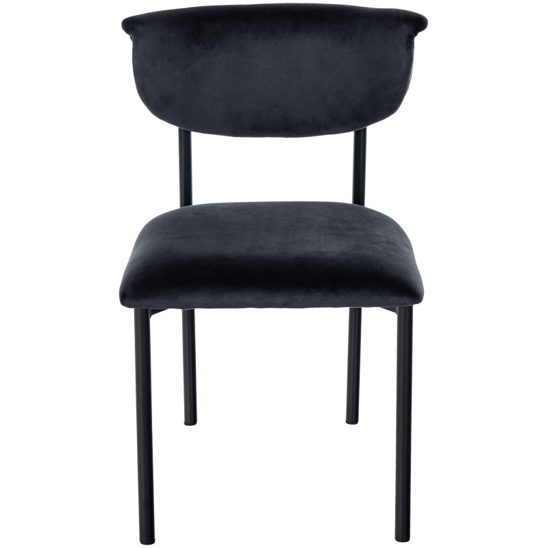 Silla de visita Gambell en terciopelo negro