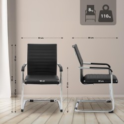 Silla de visita negra Hakon