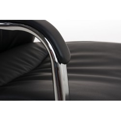 Silla de visita negra Caro