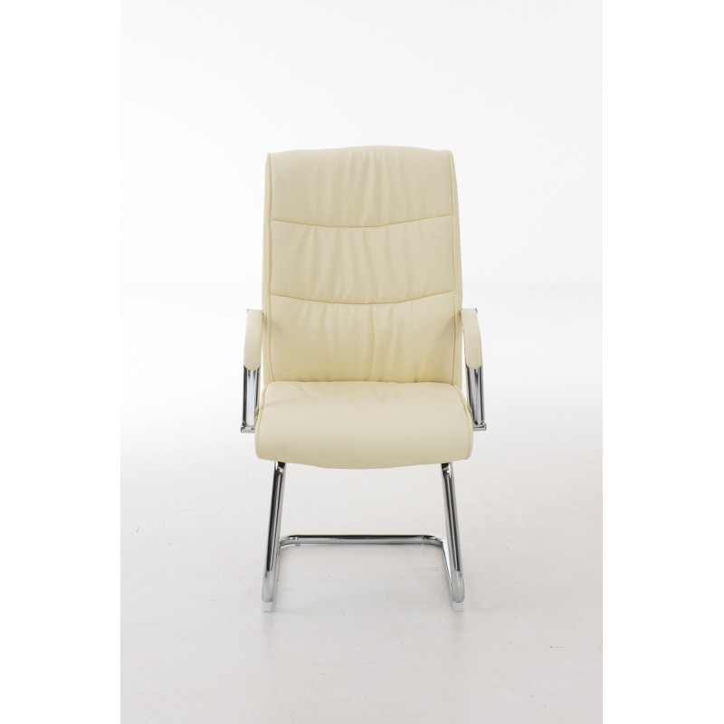 Silla de visita color crema Caro