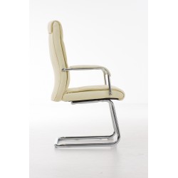 Silla de visita color crema Caro