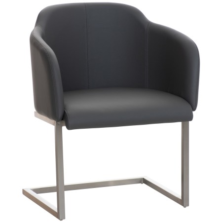 Silla de visita gris Magnus