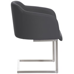 Silla de visita gris Magnus