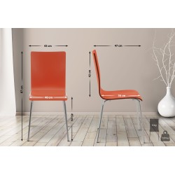 Silla de visita naranja Pepe