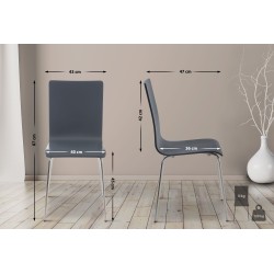 Silla de visita Pepe gris