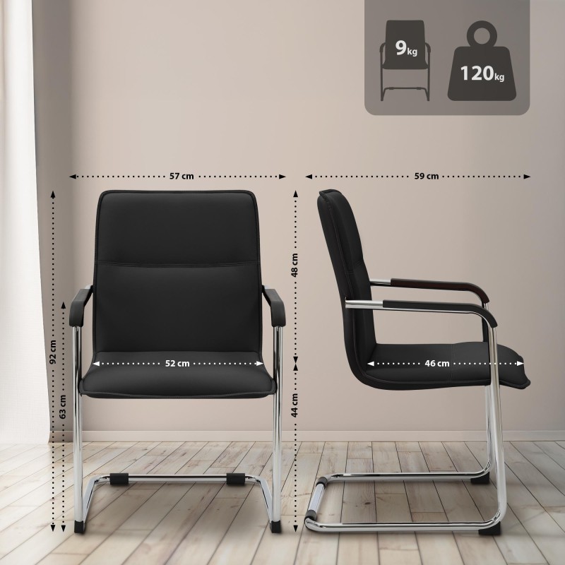 Silla de visita negra de Seattle