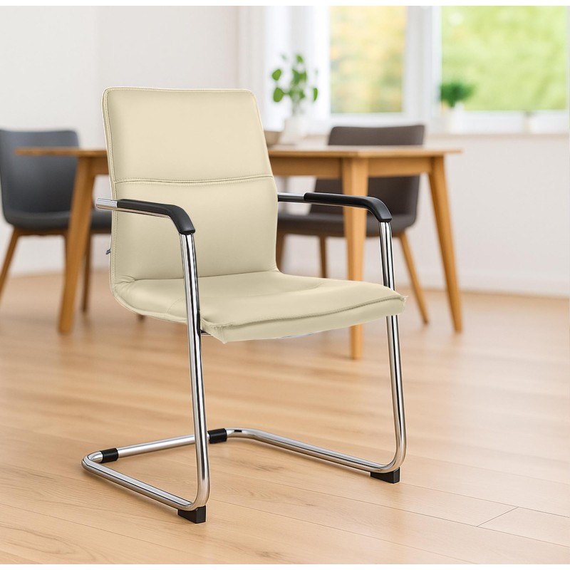 Silla de visita color crema Seattle