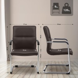 Silla de visita marrón Seattle Silla de visita marrón Seattle