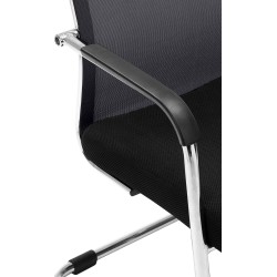 Silla de visita negra Brenda