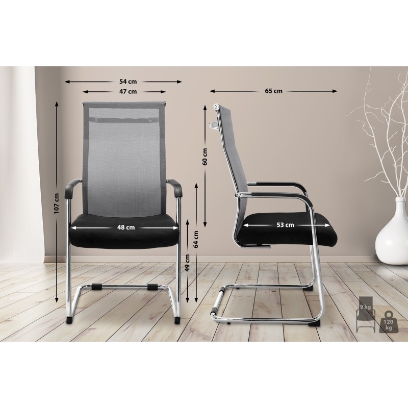 Silla de visitas Brenda Grey