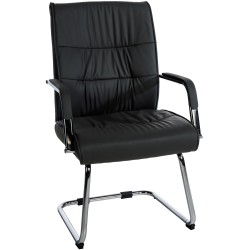 Silla de visita negra Sievert