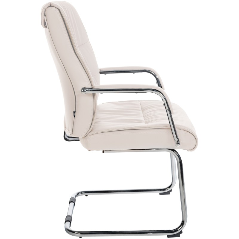 Silla de visitas color crema Sievert