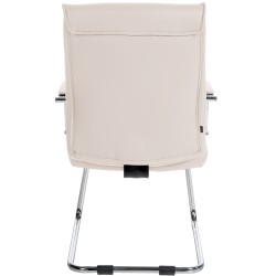Silla de visitas color crema Sievert