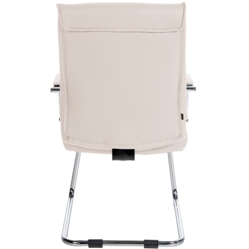 Silla de visitas color crema Sievert