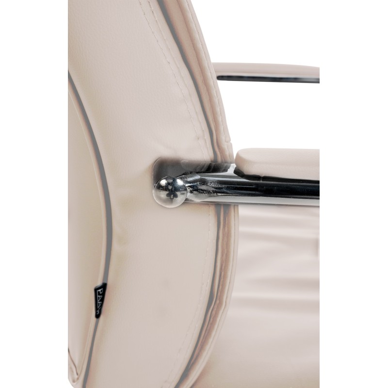 Silla de visitas color crema Sievert