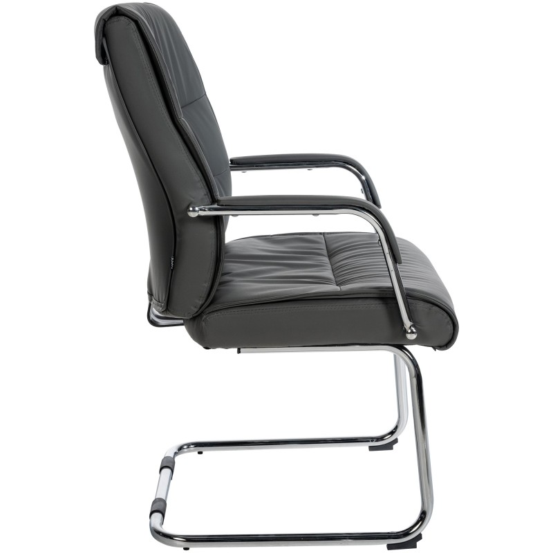 Silla de visita gris Sievert