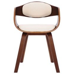 Silla de visitas Kingston en nogal/crema