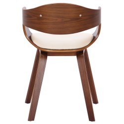 Silla de visitas Kingston en nogal/crema