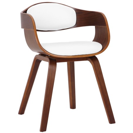 Silla de visita Kingston, nogal/blanco